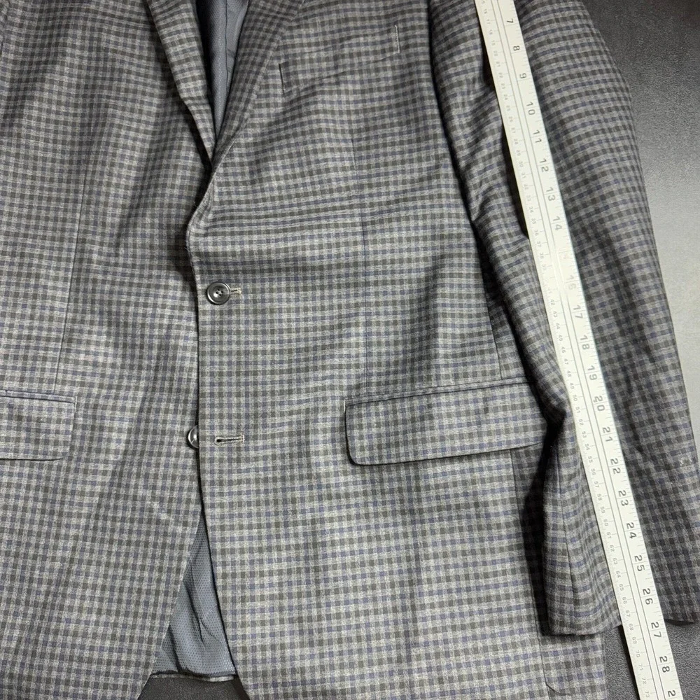 Michael Kors Blazer Sport Coat‎ 42L Mens Gray Check